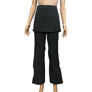 Urban Outfitters Alexa Skirted Cargo Pants Size 0 Black Straight Leg Grunge Goth